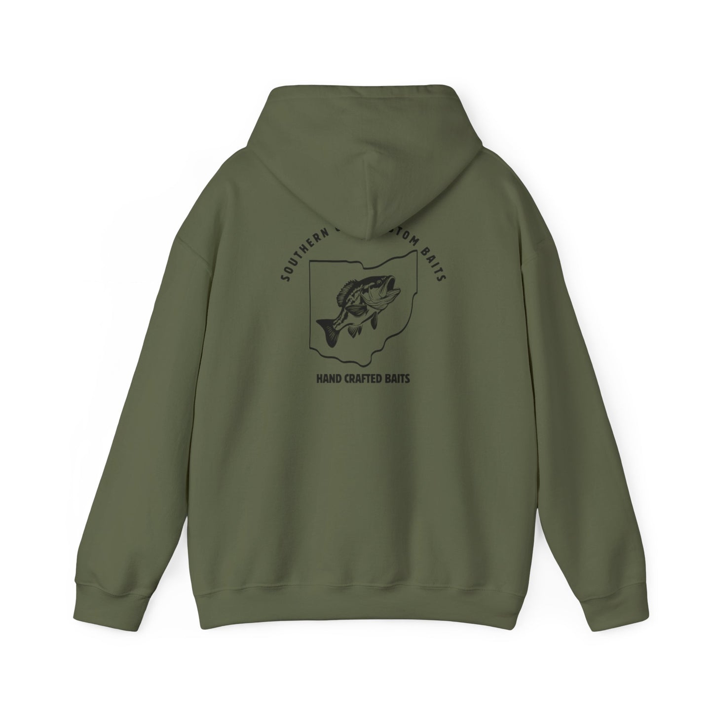 Hooded Sweatshirt W Small Mouth on Front and Logo on Back