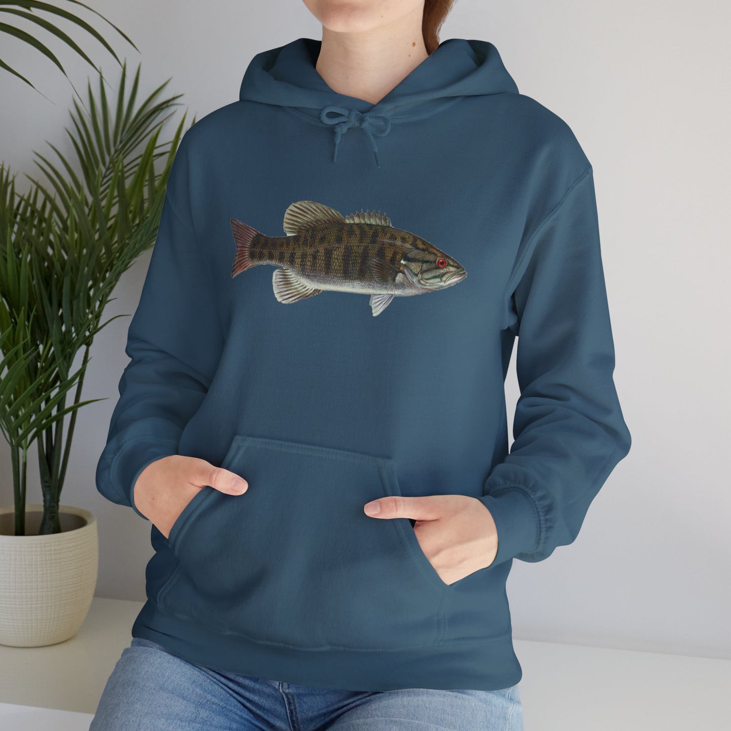 Hooded Sweatshirt W Small Mouth on Front and Logo on Back