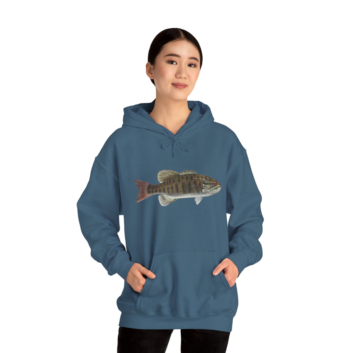 Hooded Sweatshirt W Small Mouth on Front and Logo on Back