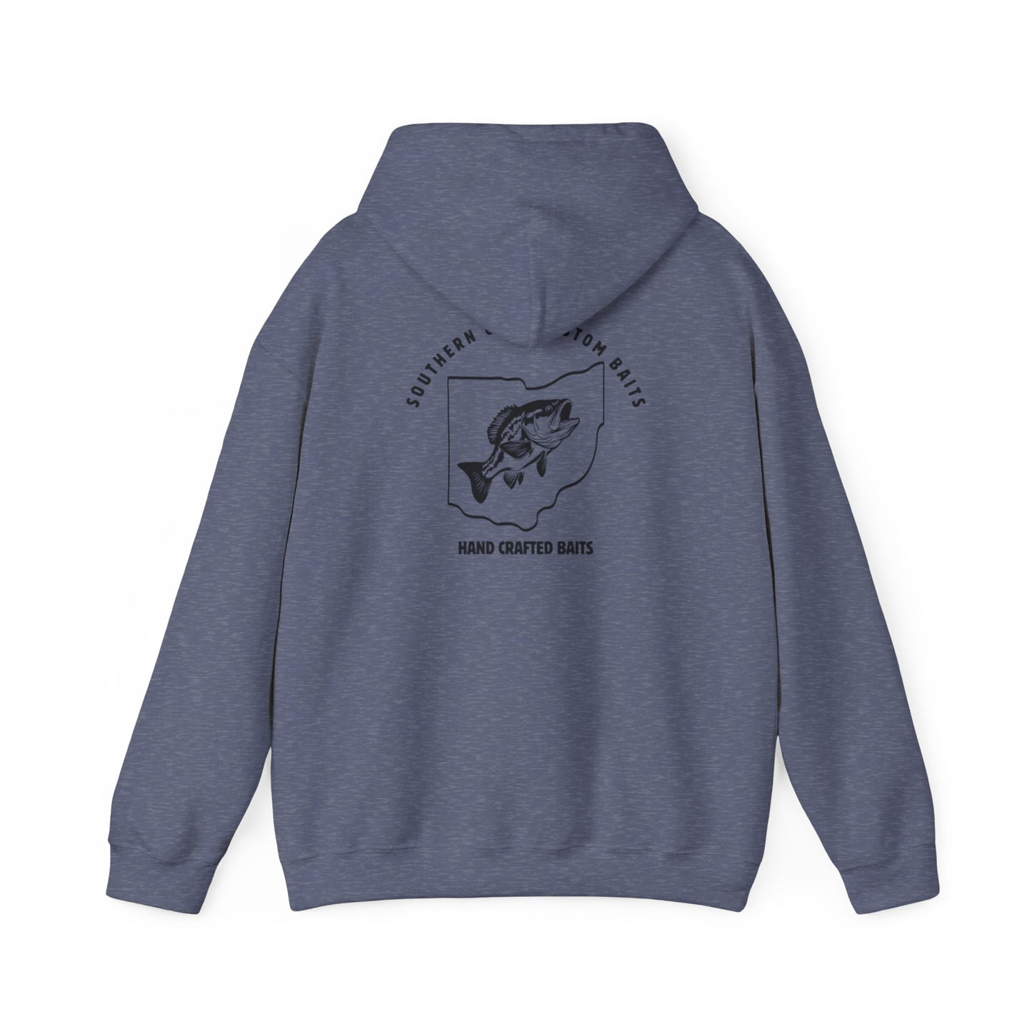 Hooded Sweatshirt W Small Mouth on Front and Logo on Back