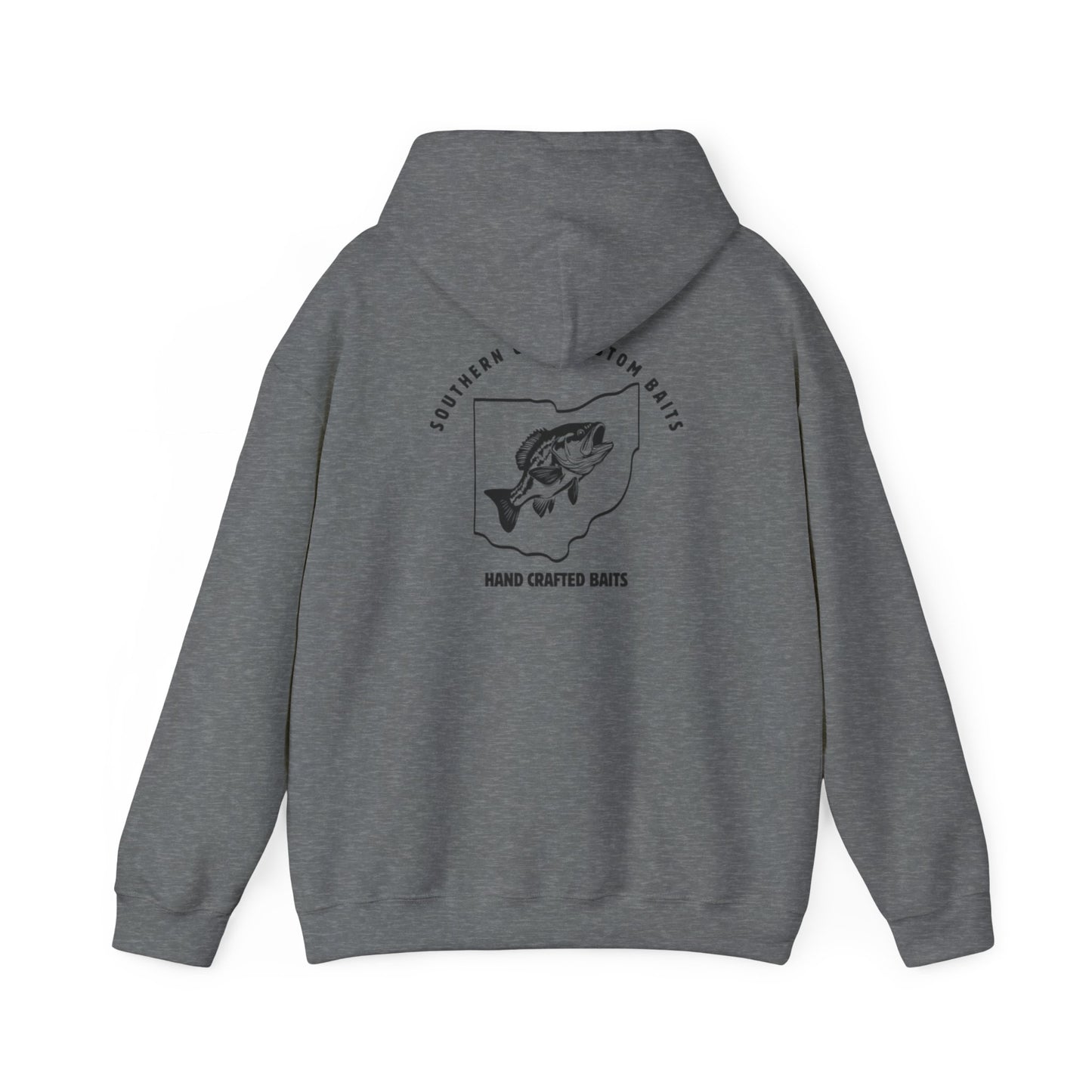 Hooded Sweatshirt W Small Mouth on Front and Logo on Back